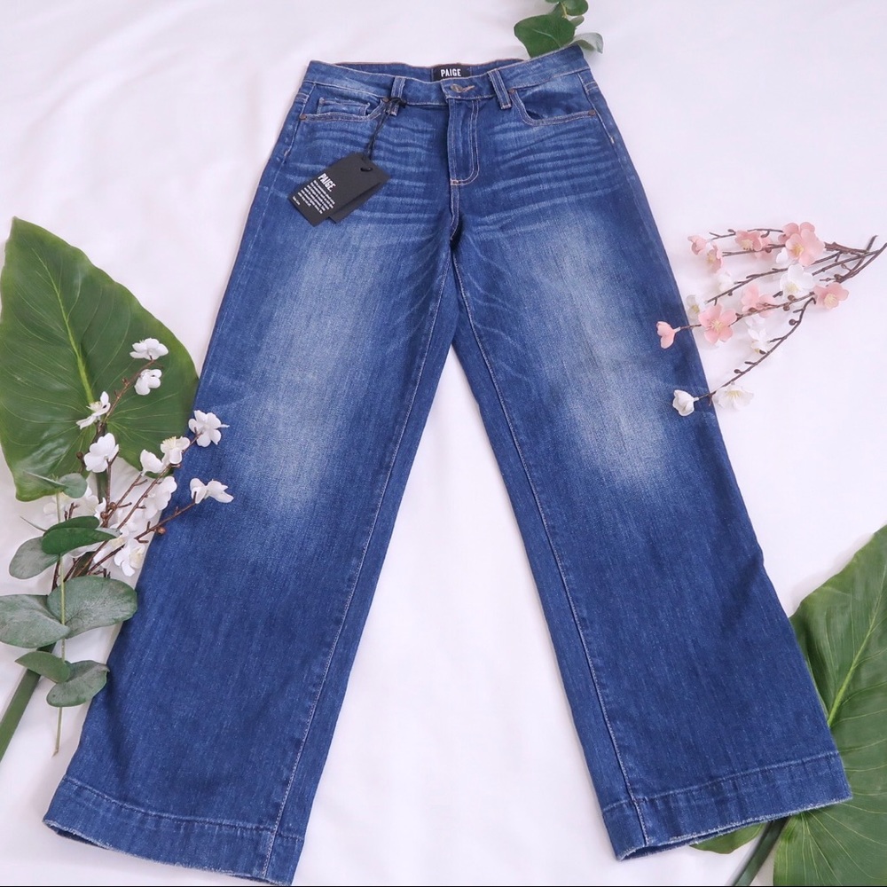 PAIGE Nellie High Rise Culotte Stretchy Denim Jean